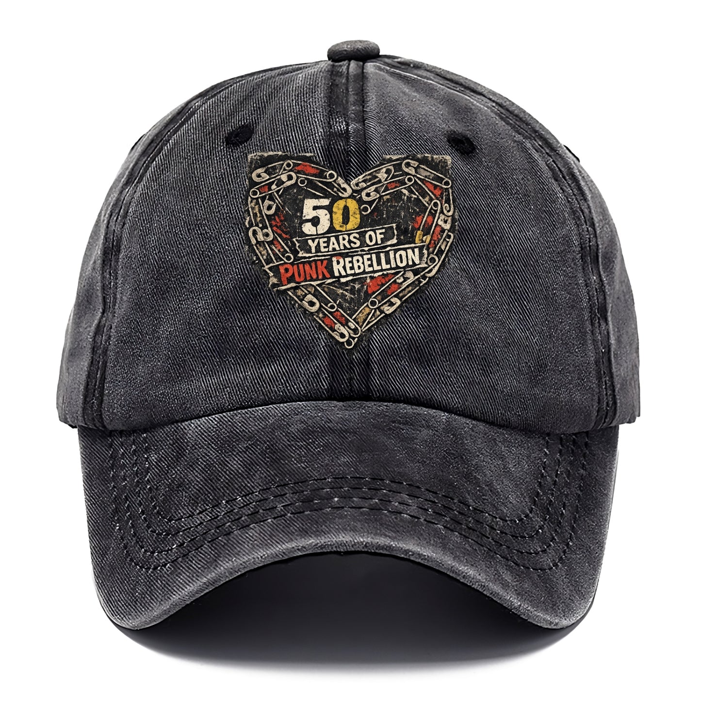 SAFETY PIN LOVE | Heart made of safety pins | Punk romance | DIY jewelry | Holding it - Classic Cap - Graphite