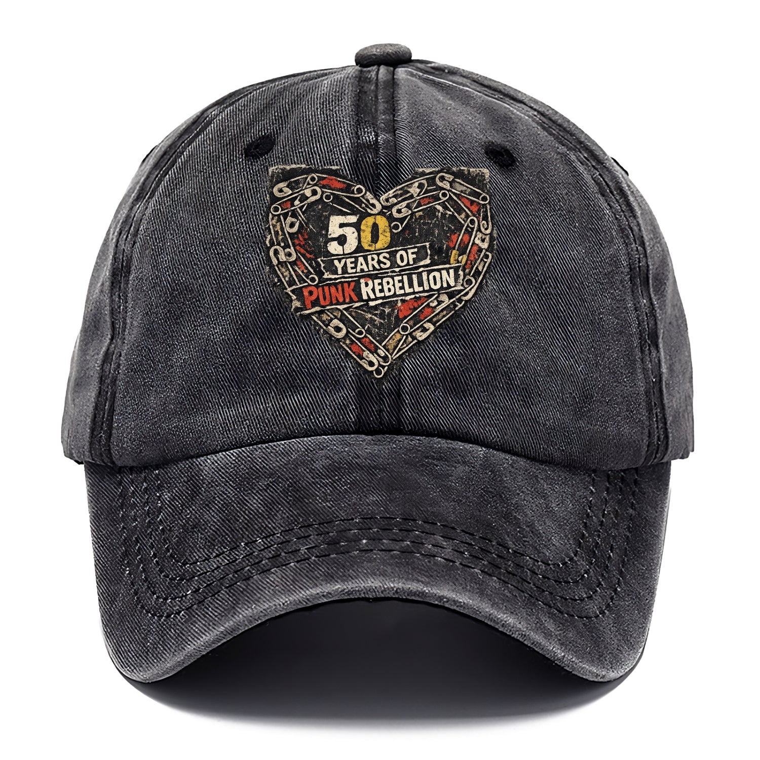 SAFETY PIN LOVE | Heart made of safety pins | Punk romance | DIY jewelry | Holding it - Classic Cap - Graphite