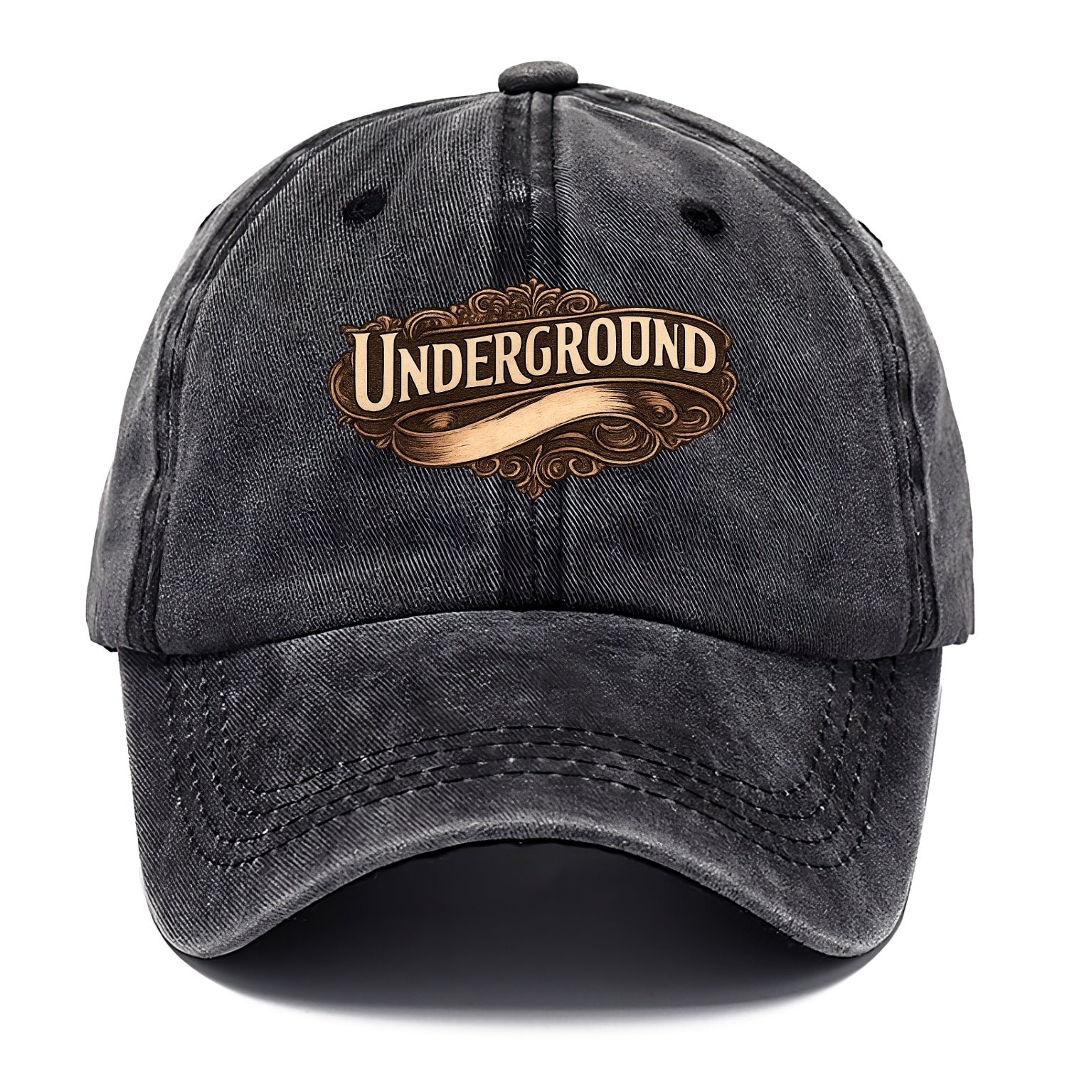 Bold typography design - "UNDERGROUND" - hidden scene, alternative - Classic Cap - Graphite