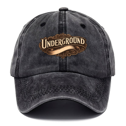 Bold typography design - "UNDERGROUND" - hidden scene, alternative - Classic Cap - Graphite