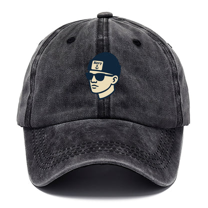 Annapolis Midshipman wearing Navy beanie with anchor patch - Classic Cap - Graphite