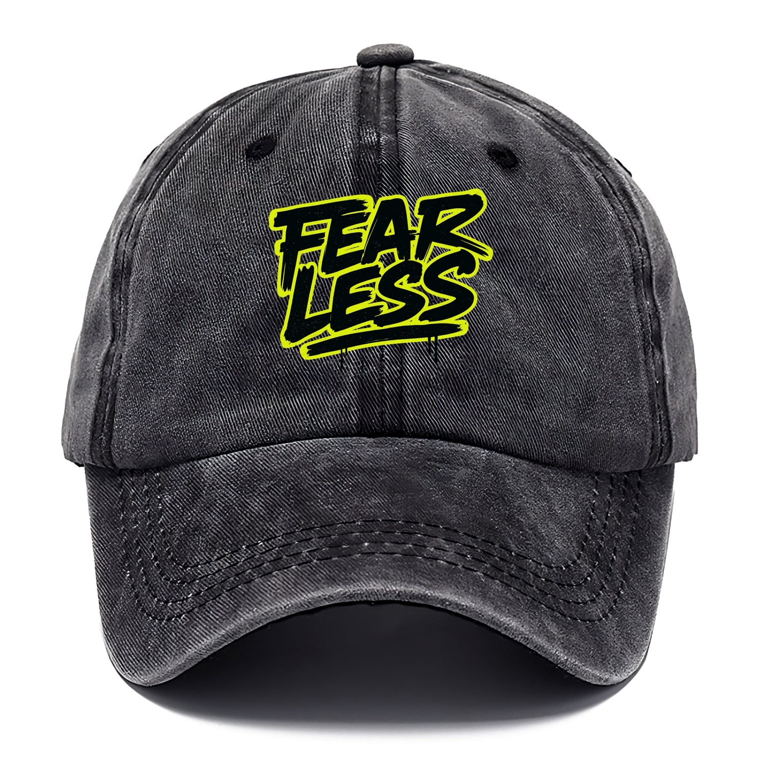 Bold typography design - "FEARLESS" - courage, bravery, facing challenges head on - Classic Cap - Graphite