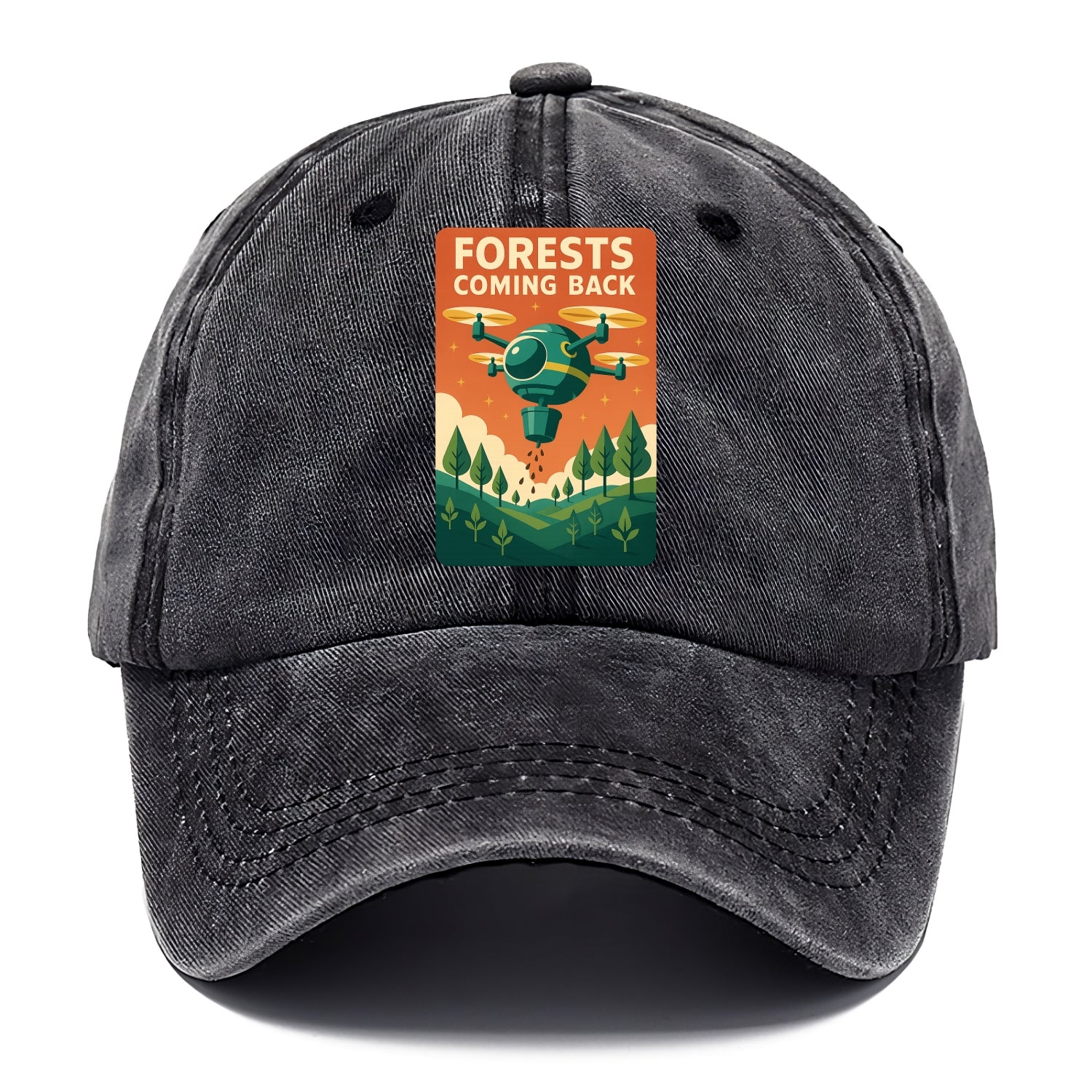 Reforestation drone planting millions of trees - "Forests Coming Back" - nature - Classic Cap - Graphite
