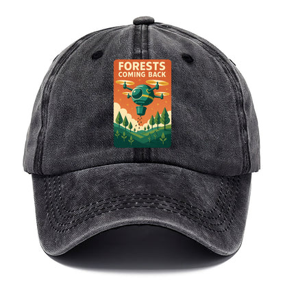 Reforestation drone planting millions of trees - "Forests Coming Back" - nature - Classic Cap - Graphite