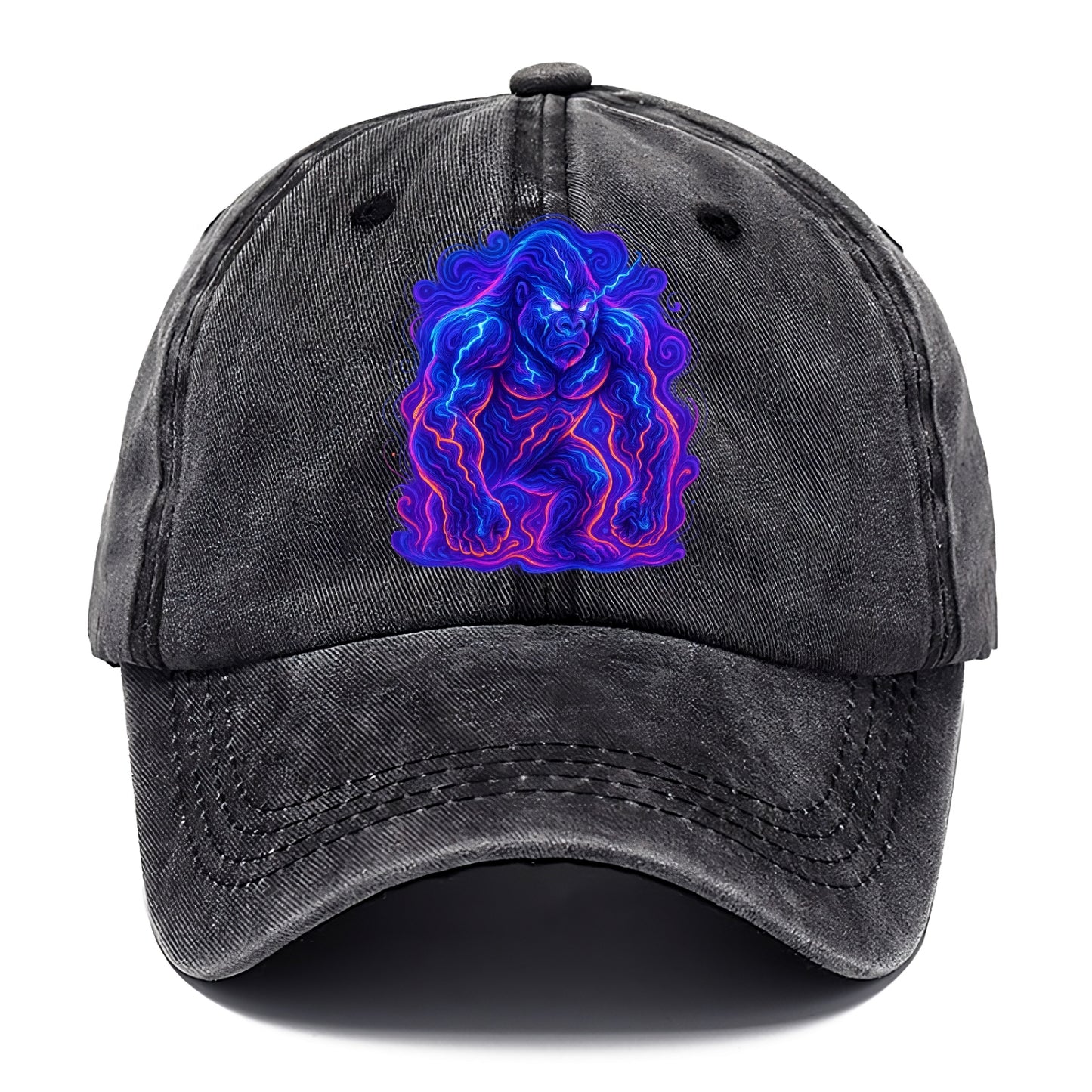 Mighty gorilla with electricity flowing through defined muscles, lightning bolt - Classic Cap - Graphite