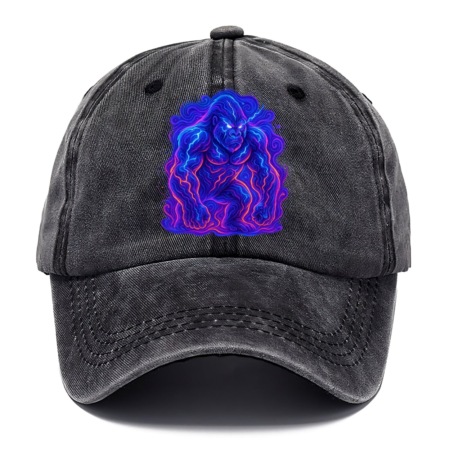 Mighty gorilla with electricity flowing through defined muscles, lightning bolt - Classic Cap - Graphite