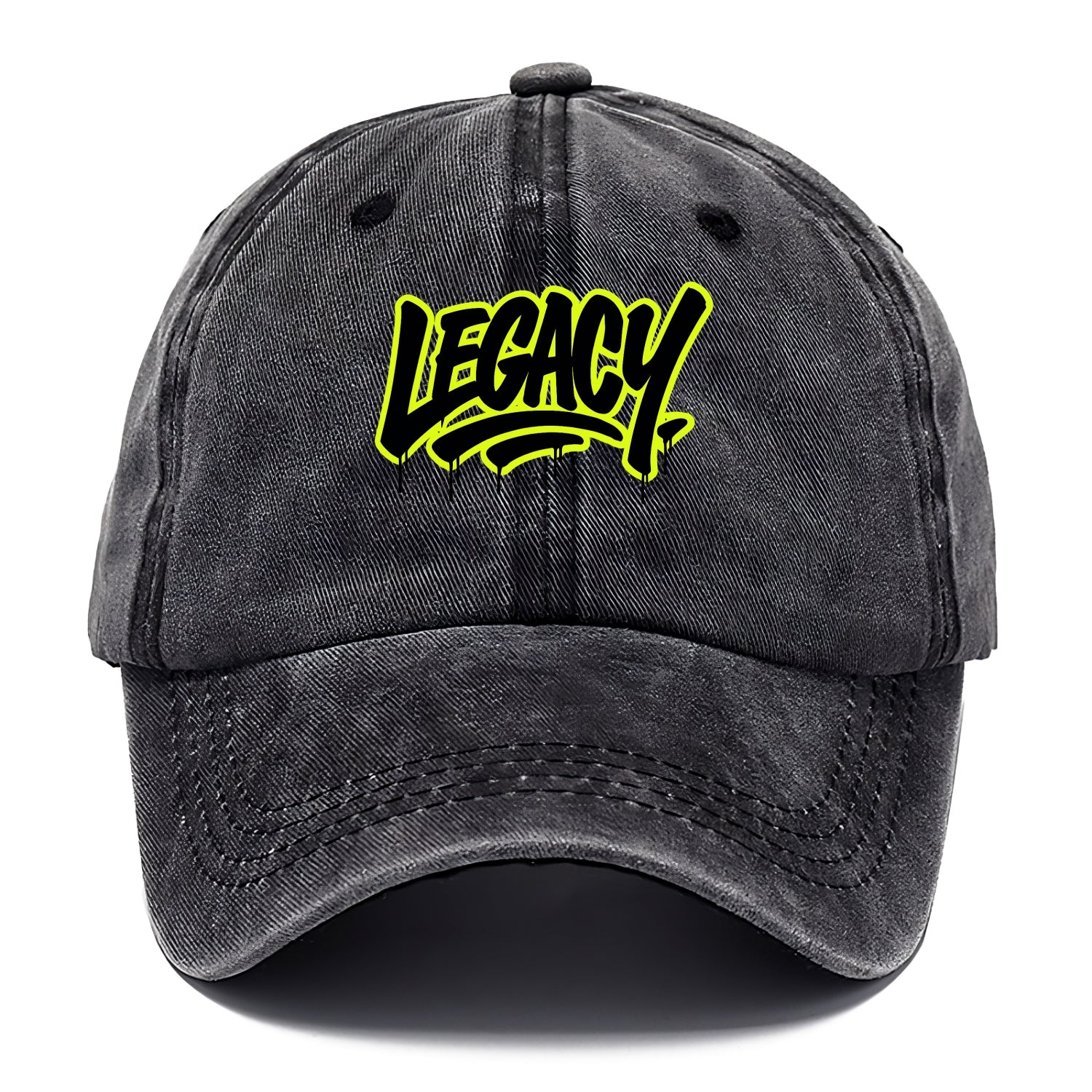 Bold typography design - "LEGACY" - what you leave behind, lasting impact - Classic Cap - Graphite