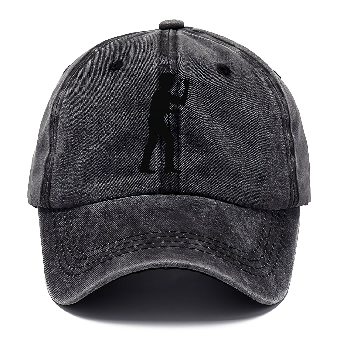 Darts player in throwing stance - Classic Cap - Graphite