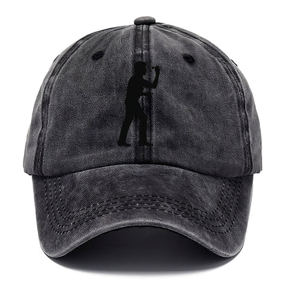 Darts player in throwing stance - Classic Cap - Graphite