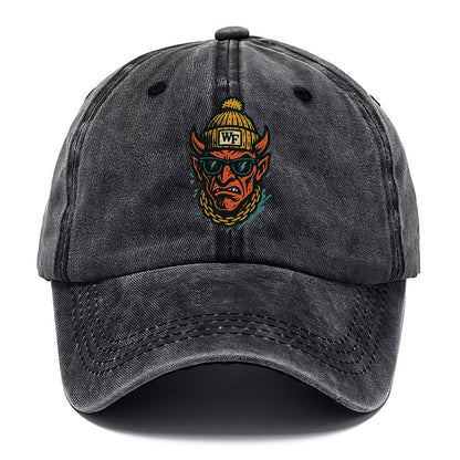 Winston-Salem Demon wearing Wake Forest beanie with WF patch - Classic Cap - Graphite