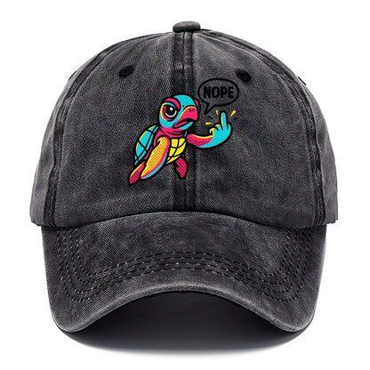 baby sea turtle swimming gracefully, one flipper extended sassily - Classic Cap - Graphite