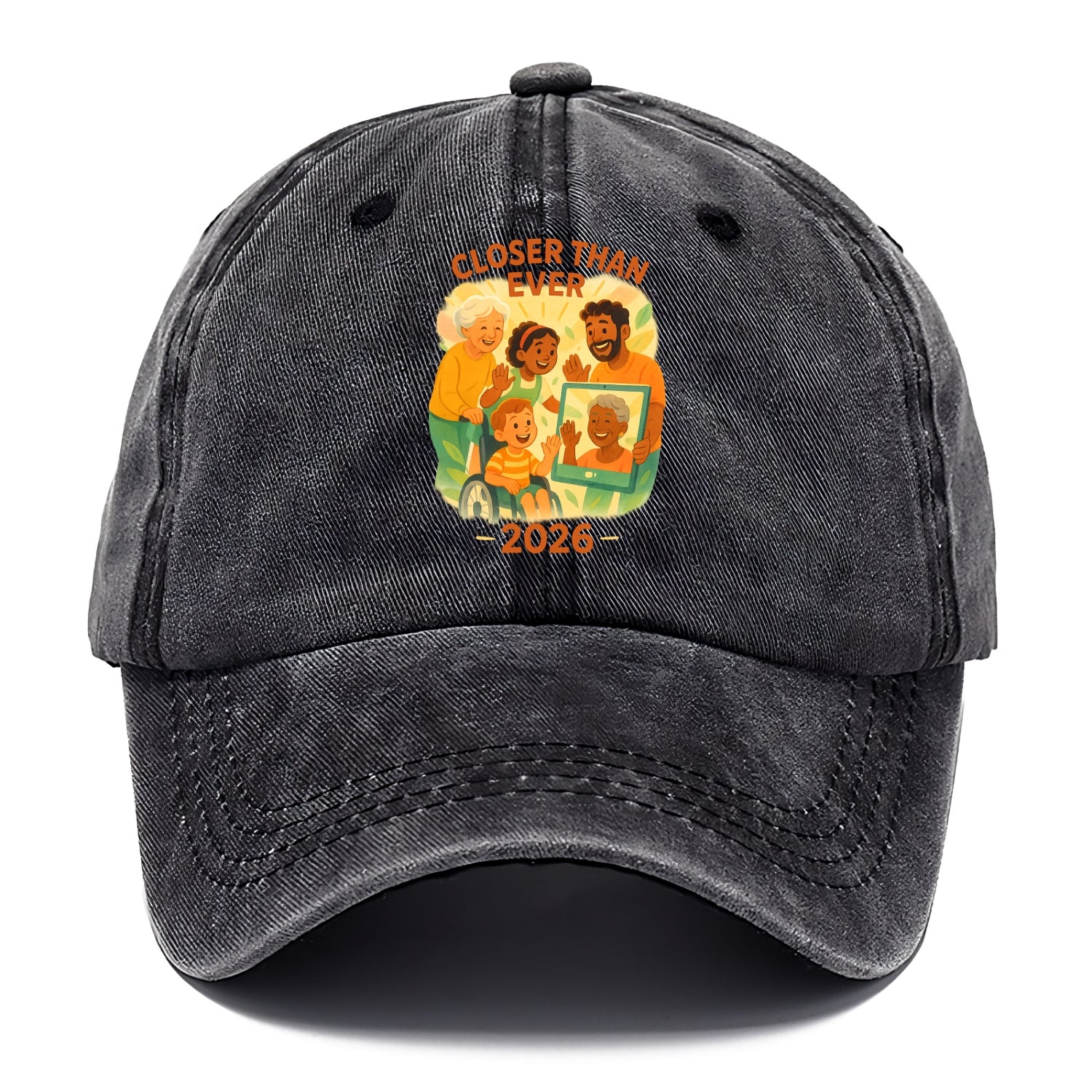Technology bringing distant families together - "Closer Than Ever" - connection - Classic Cap - Graphite