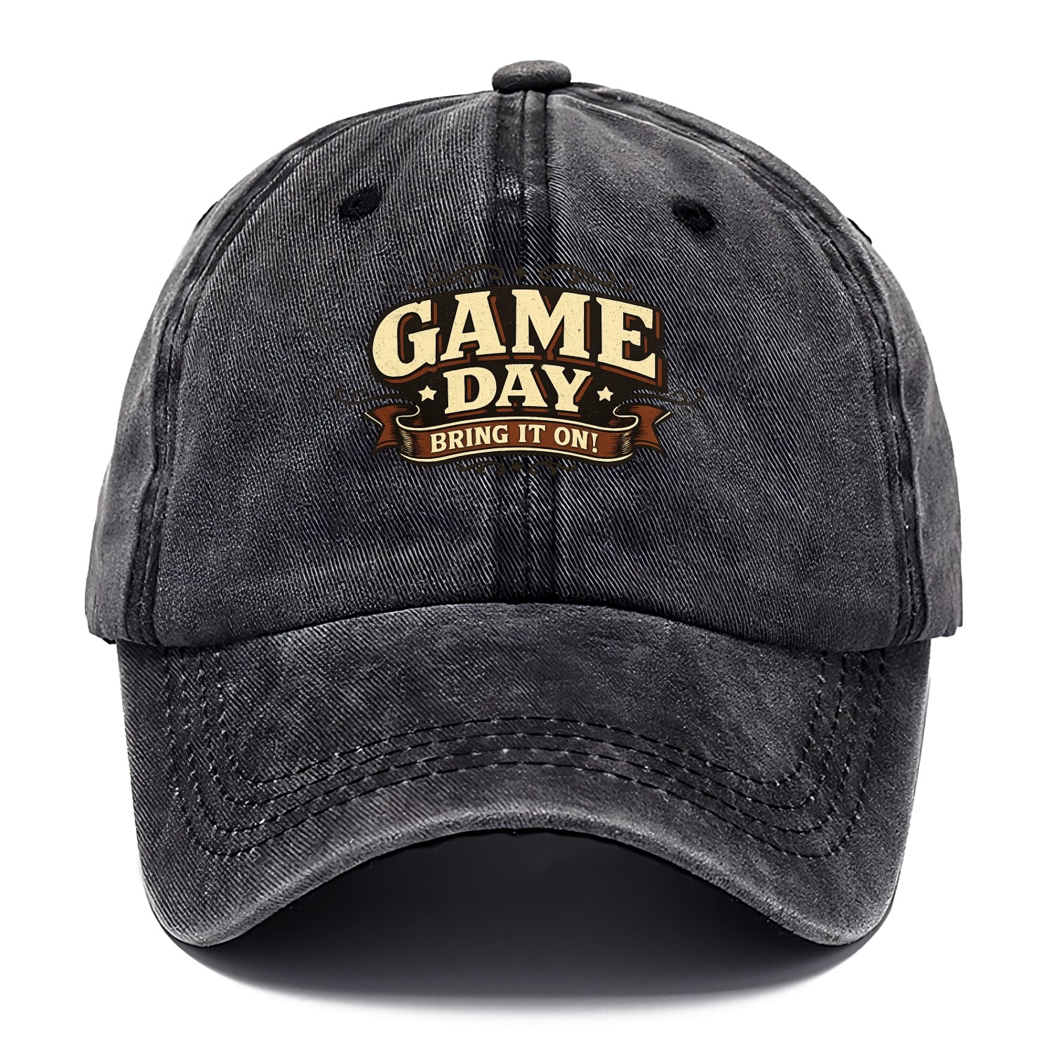 Bold typography design - "GAME DAY" - competition ready, bring it on - Classic Cap - Graphite