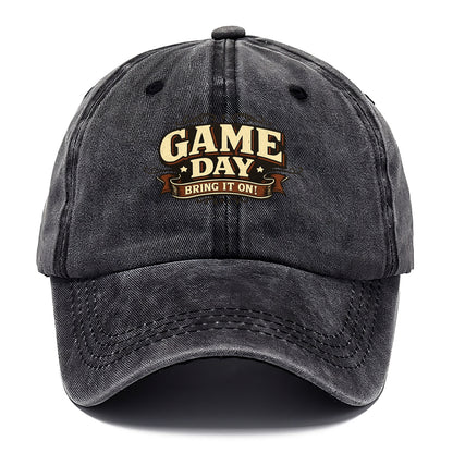 Bold typography design - "GAME DAY" - competition ready, bring it on - Classic Cap - Graphite