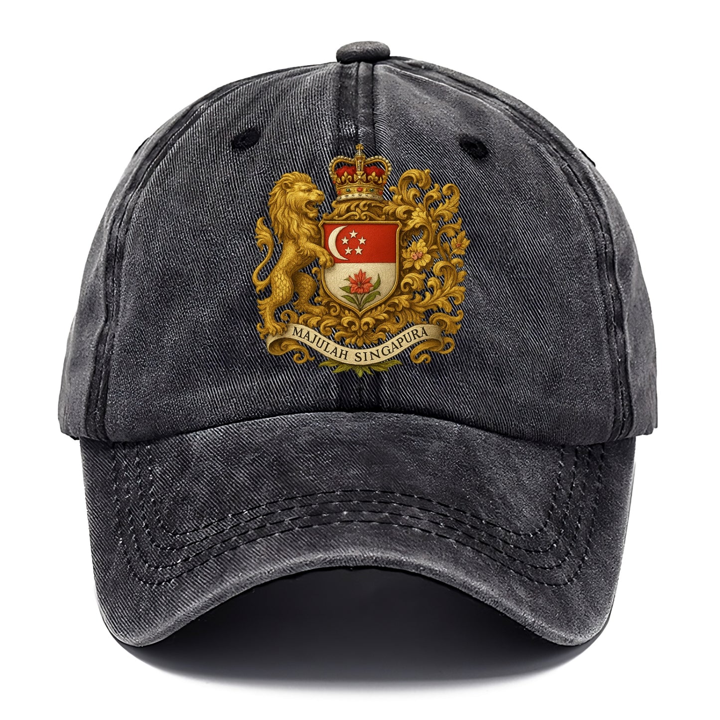 Singapore Merlion Emblem  - Classic Cap - Graphite