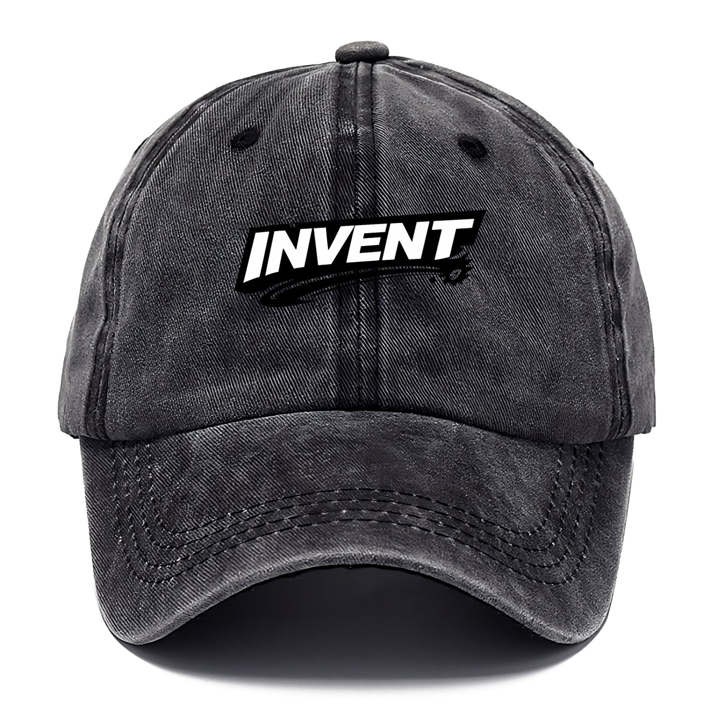 Bold typography design - "INVENT" - creating new things, originating - Classic Cap - Graphite