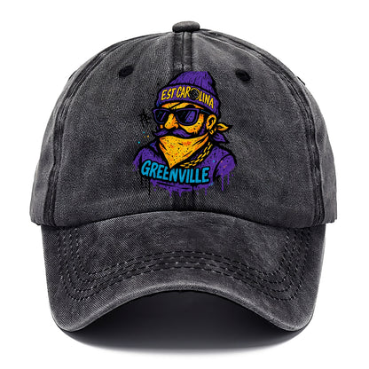 Greenville Pirate wearing East Carolina beanie with skull patch - Classic Cap - Graphite
