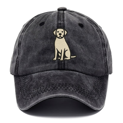 Goldador - Golden Lab mix sitting pose - Classic Cap - Graphite
