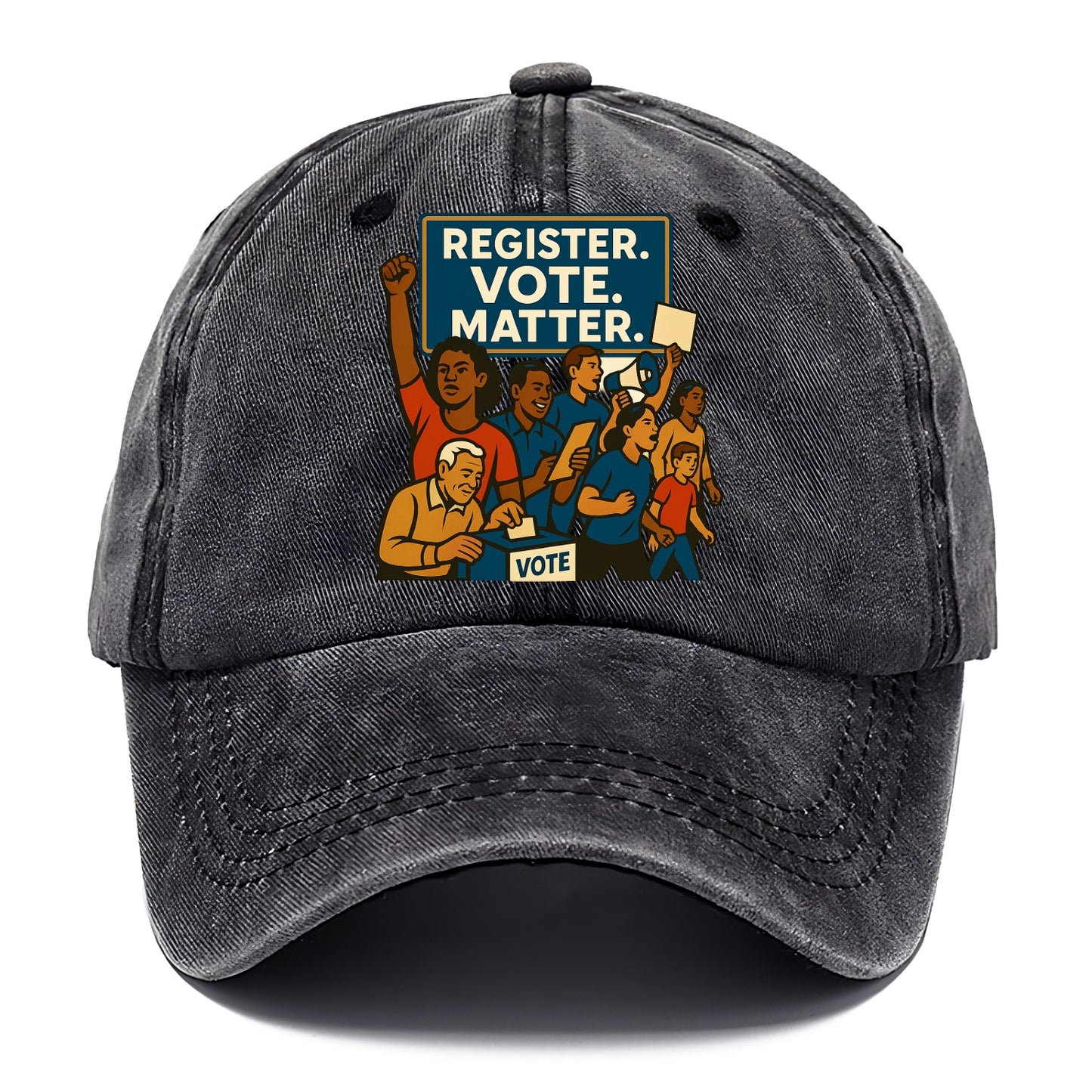 Voter registration drive bringing community together - "Register. Vote. Matter." - - Classic Cap - Graphite