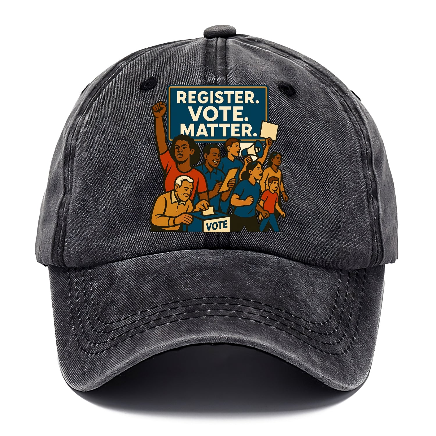 Voter registration drive bringing community together - "Register. Vote. Matter." - - Classic Cap - Graphite