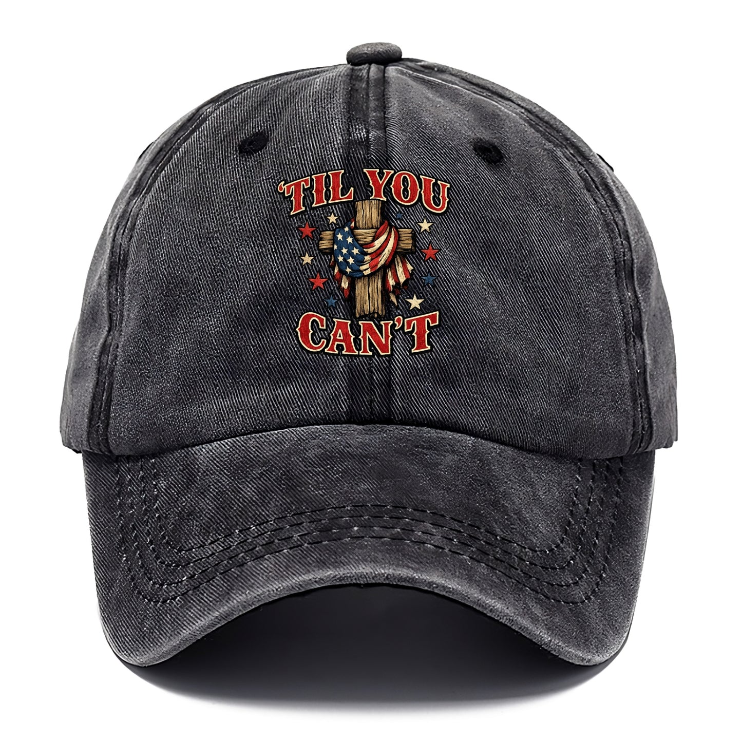 Til You Cant - Flag Cross - Classic Cap - Graphite