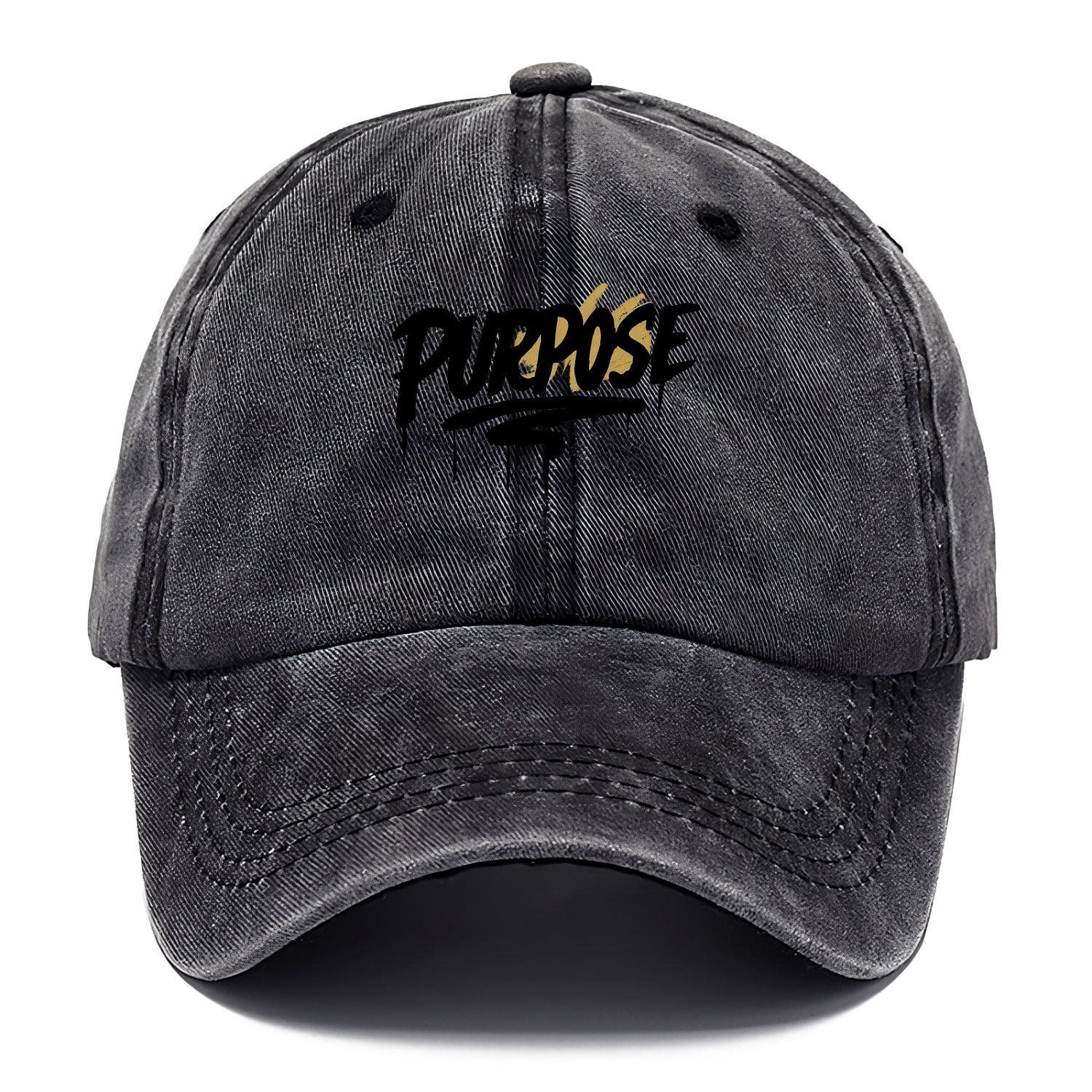 Bold typography design - "PURPOSE" - reason for being - Classic Cap - Graphite