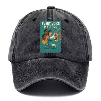 Diverse voices being heard and amplified - "Every Voice Matters" - inclusive society - Classic Cap - Graphite