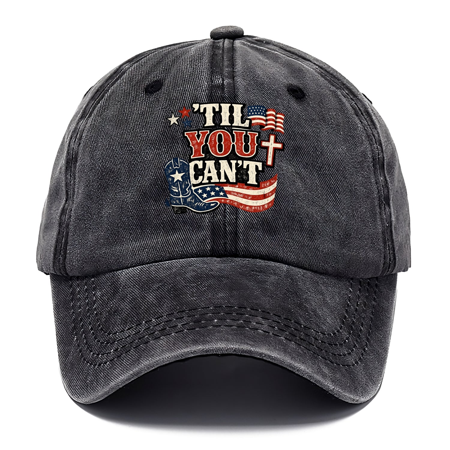 Til You Cant - Patriot Cross - Classic Cap - Graphite