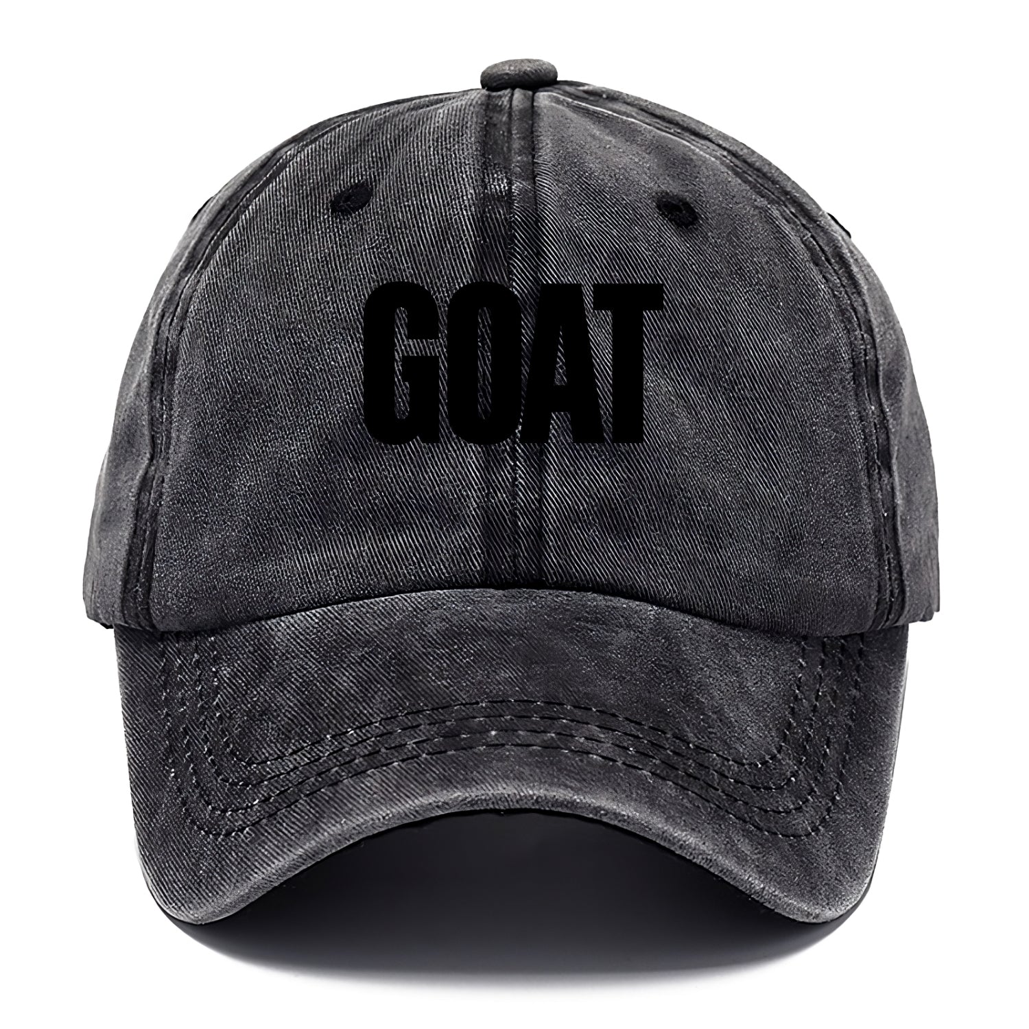 Bold typography design - "GOAT" - greatest of all time - Classic Cap - Graphite