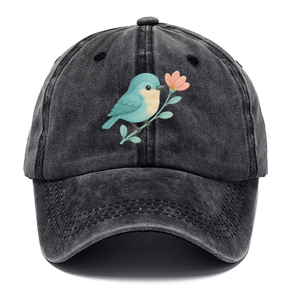 Aqua Chickadee - Classic Cap - Graphite