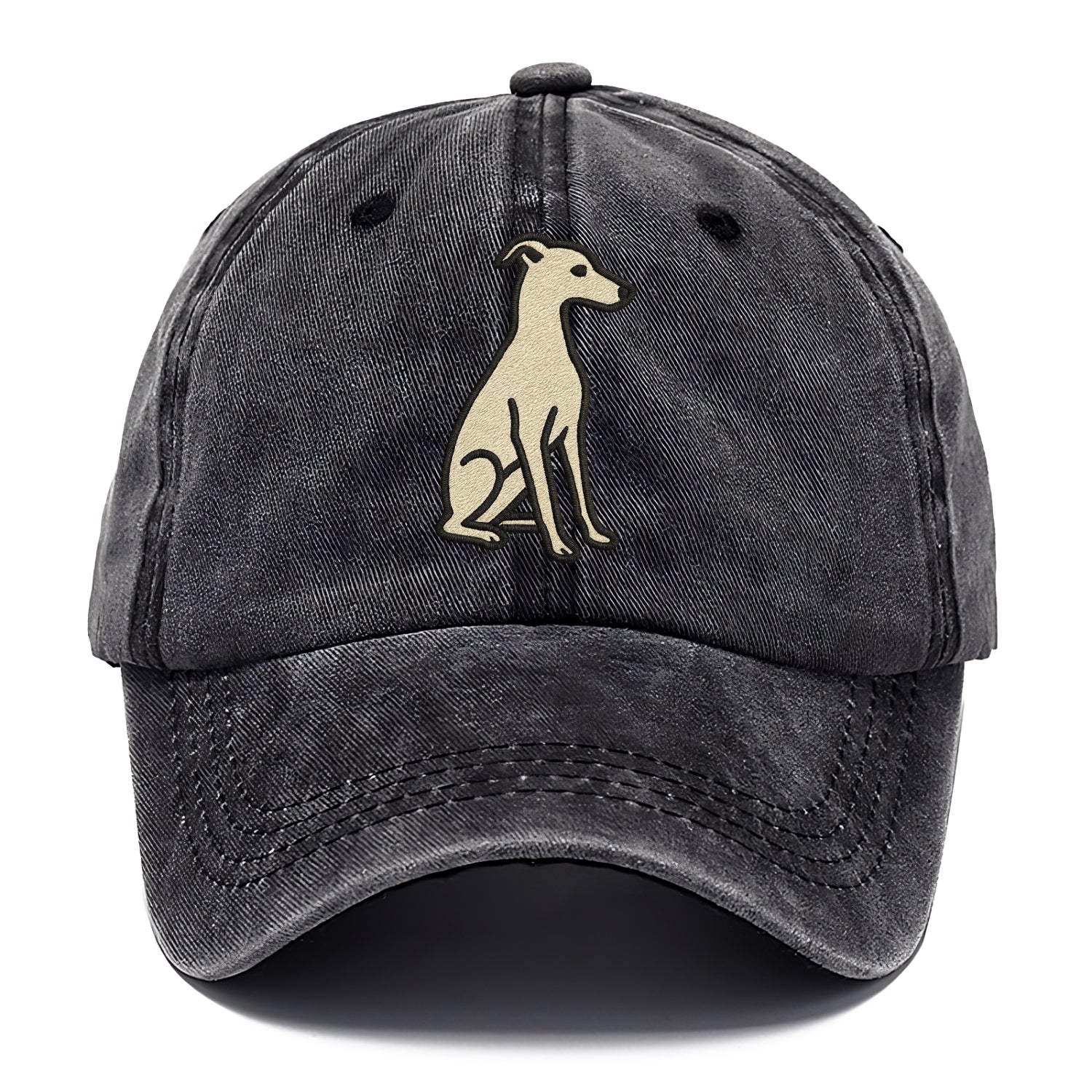 Italian Greyhound - Gray sitting pose - Classic Cap - Graphite