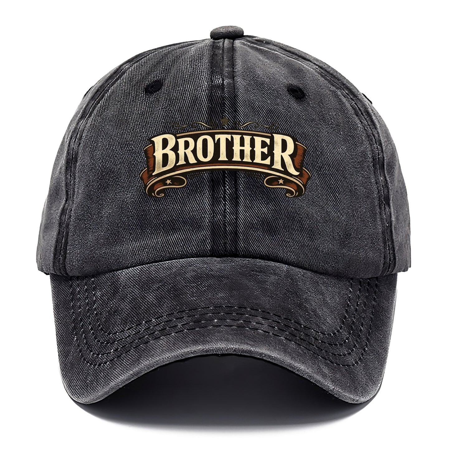 Bold typography design - "BROTHER" - male bond, brotherhood - Classic Cap - Graphite