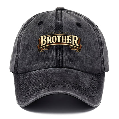 Bold typography design - "BROTHER" - male bond, brotherhood - Classic Cap - Graphite