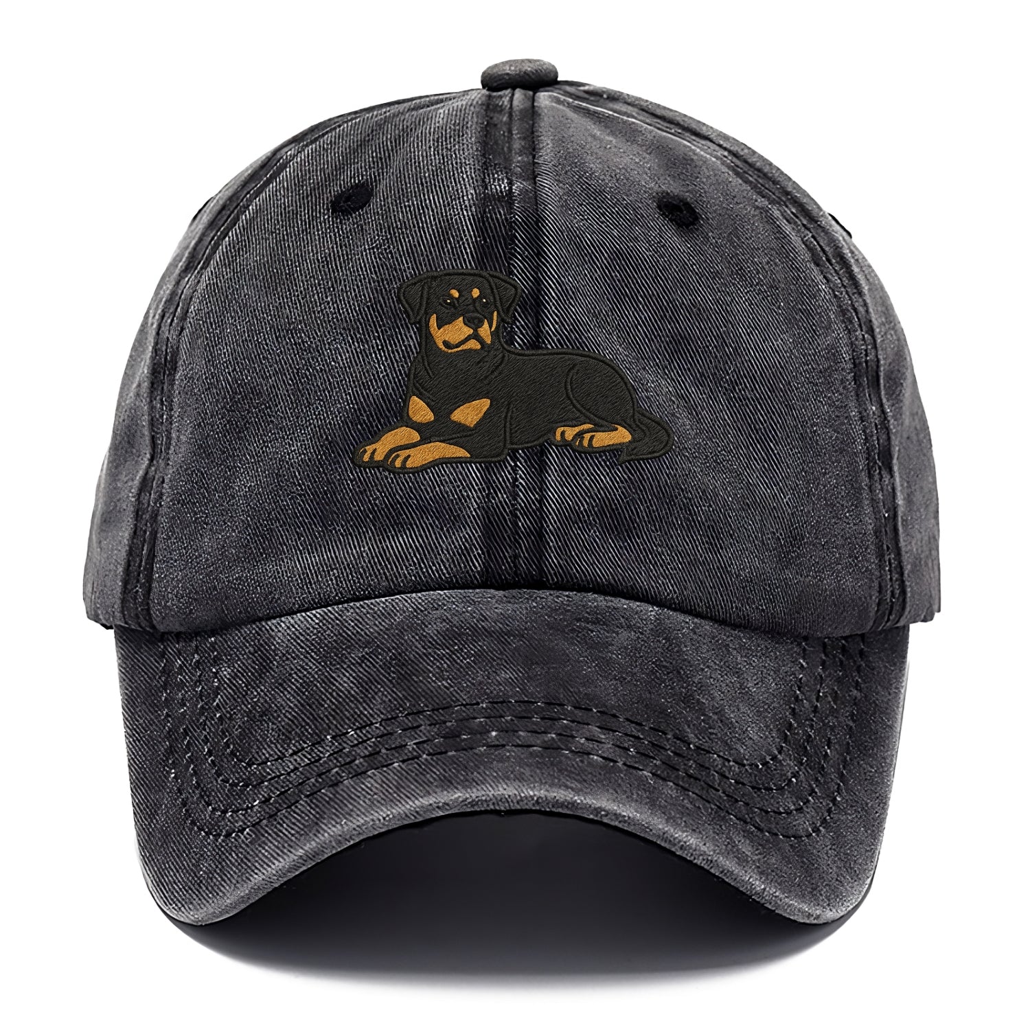 Rottweiler - Black and tan relaxed lying Classic Cap - Graphite