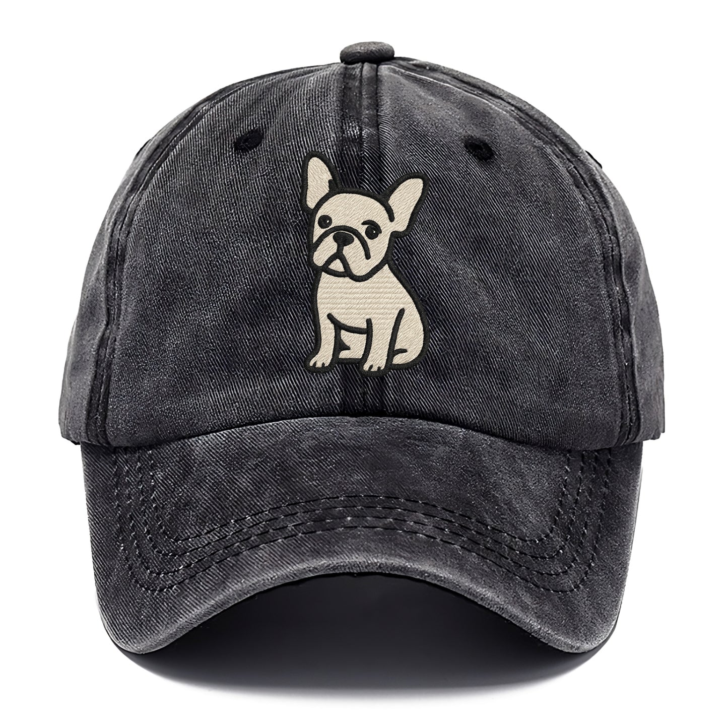 French Bulldog - Head tilt one ear up - Classic Cap - Graphite