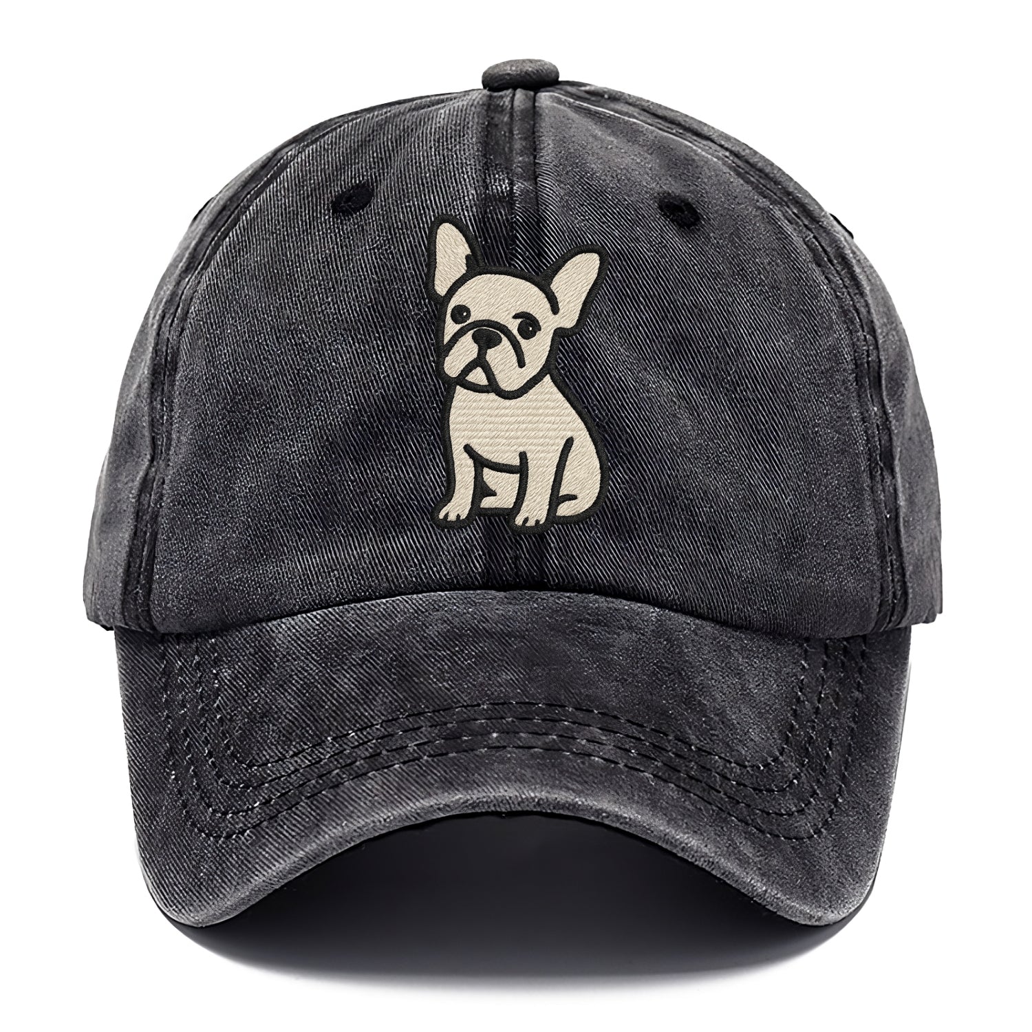 French Bulldog - Head tilt one ear up - Classic Cap - Graphite