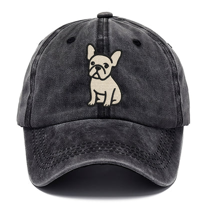 French Bulldog - Head tilt one ear up - Classic Cap - Graphite