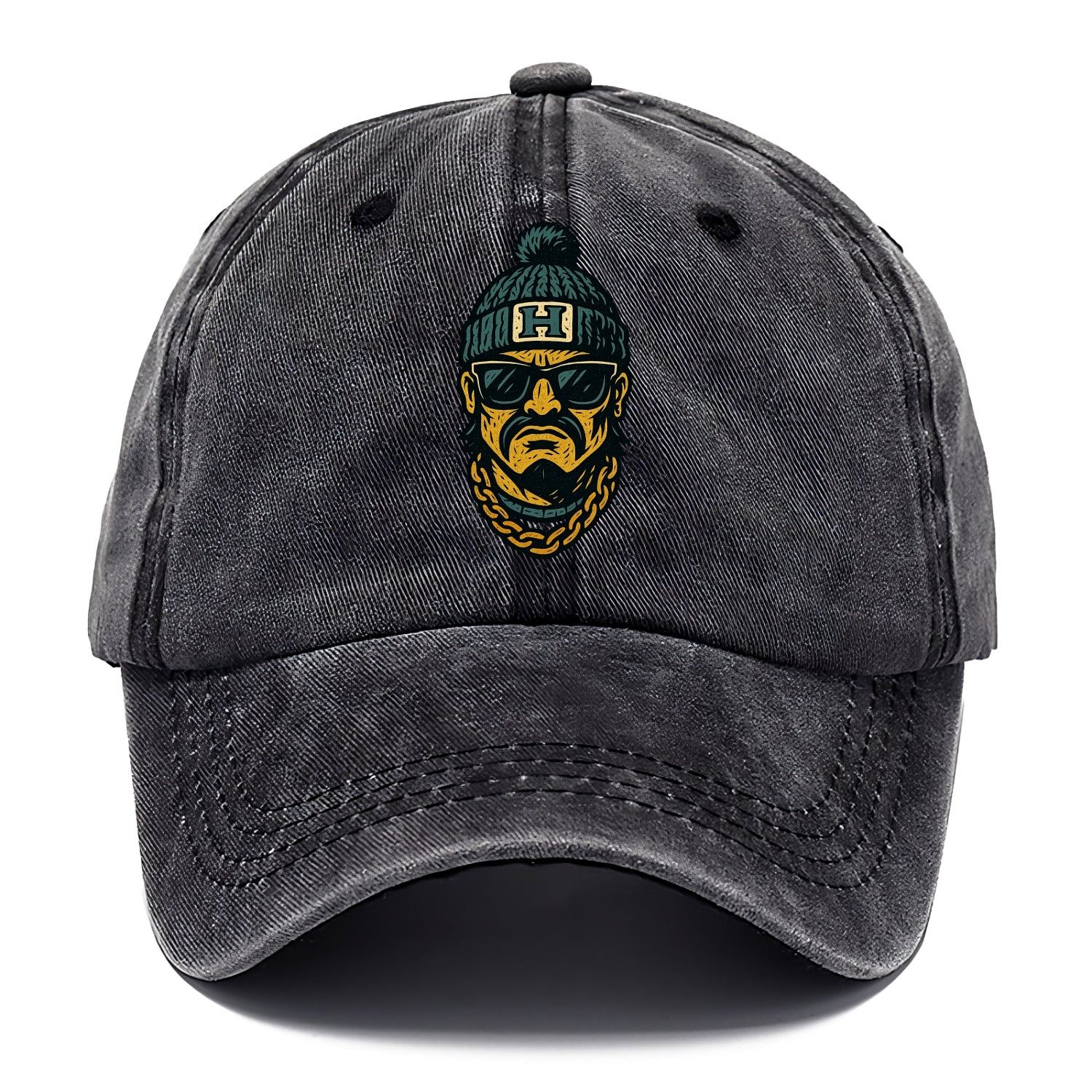 Honolulu Warrior wearing Hawaii beanie with H patch - Classic Cap - Graphite