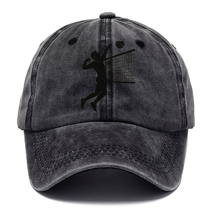 Volleyball player spiking at the net - Classic Cap - Graphite