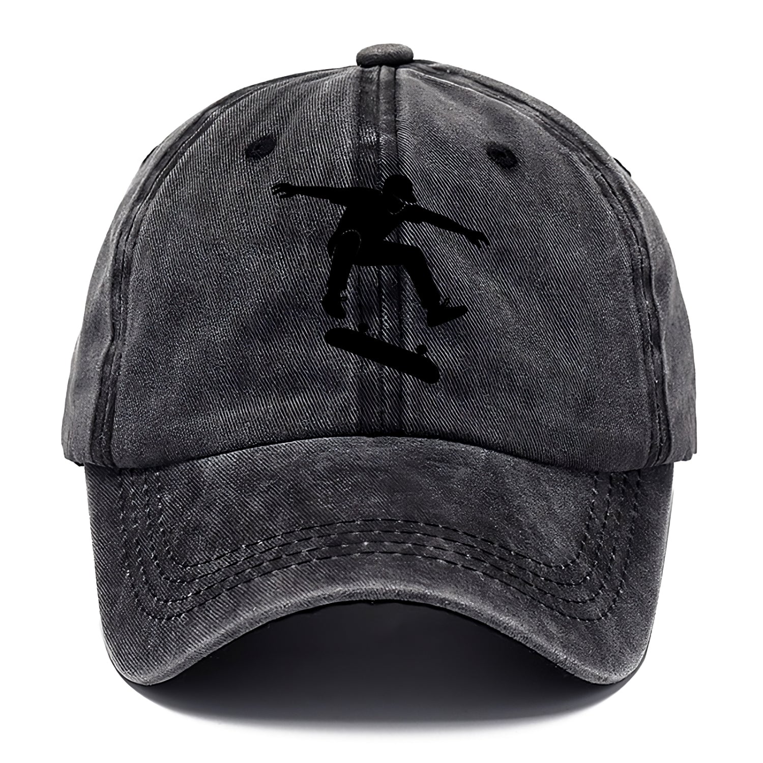 Skateboarder doing kickflip trick - Classic Cap - Graphite