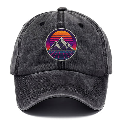 Retrowave Mountains - Classic Cap - Graphite