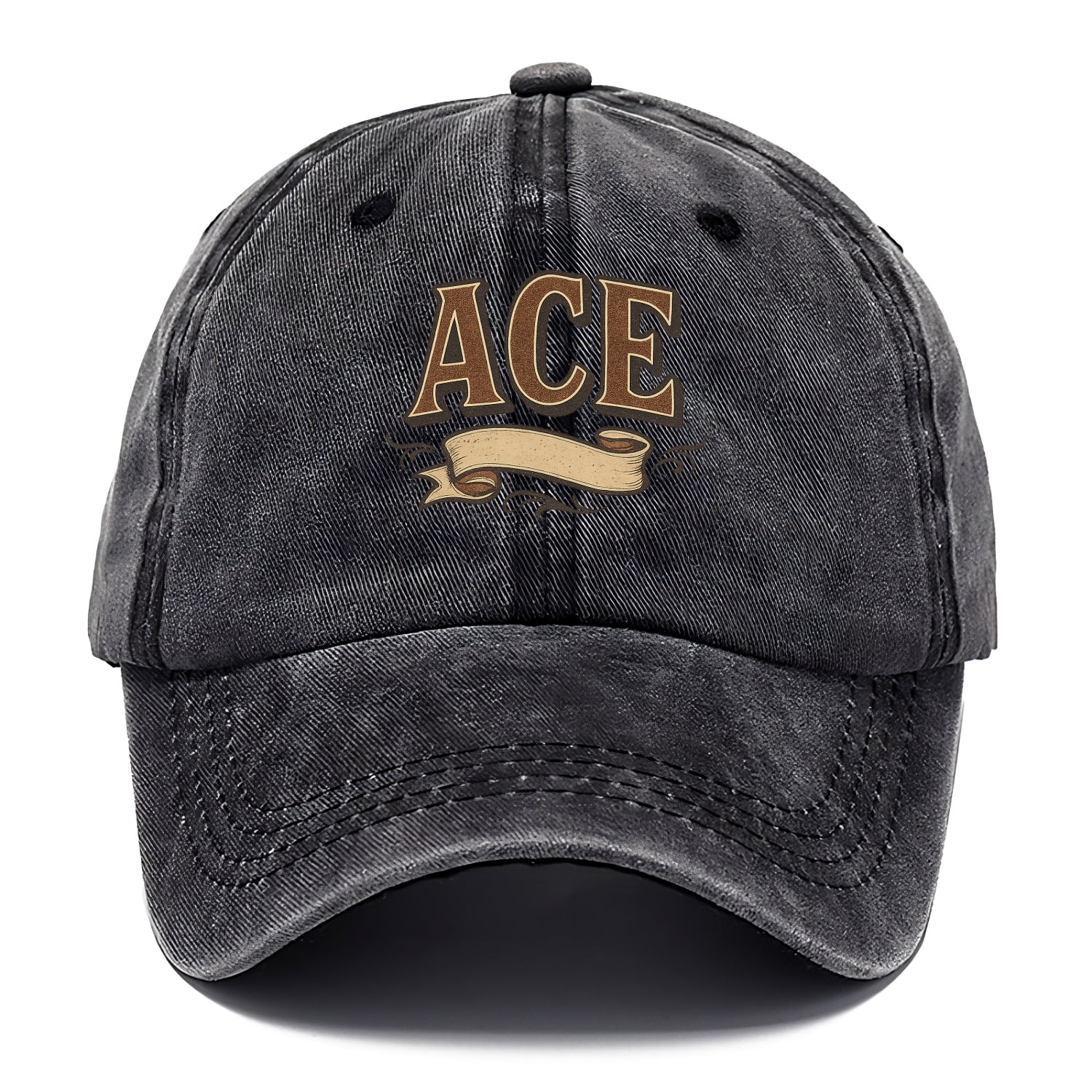 Bold typography design - "ACE" - expert, the best at something - Classic Cap - Graphite