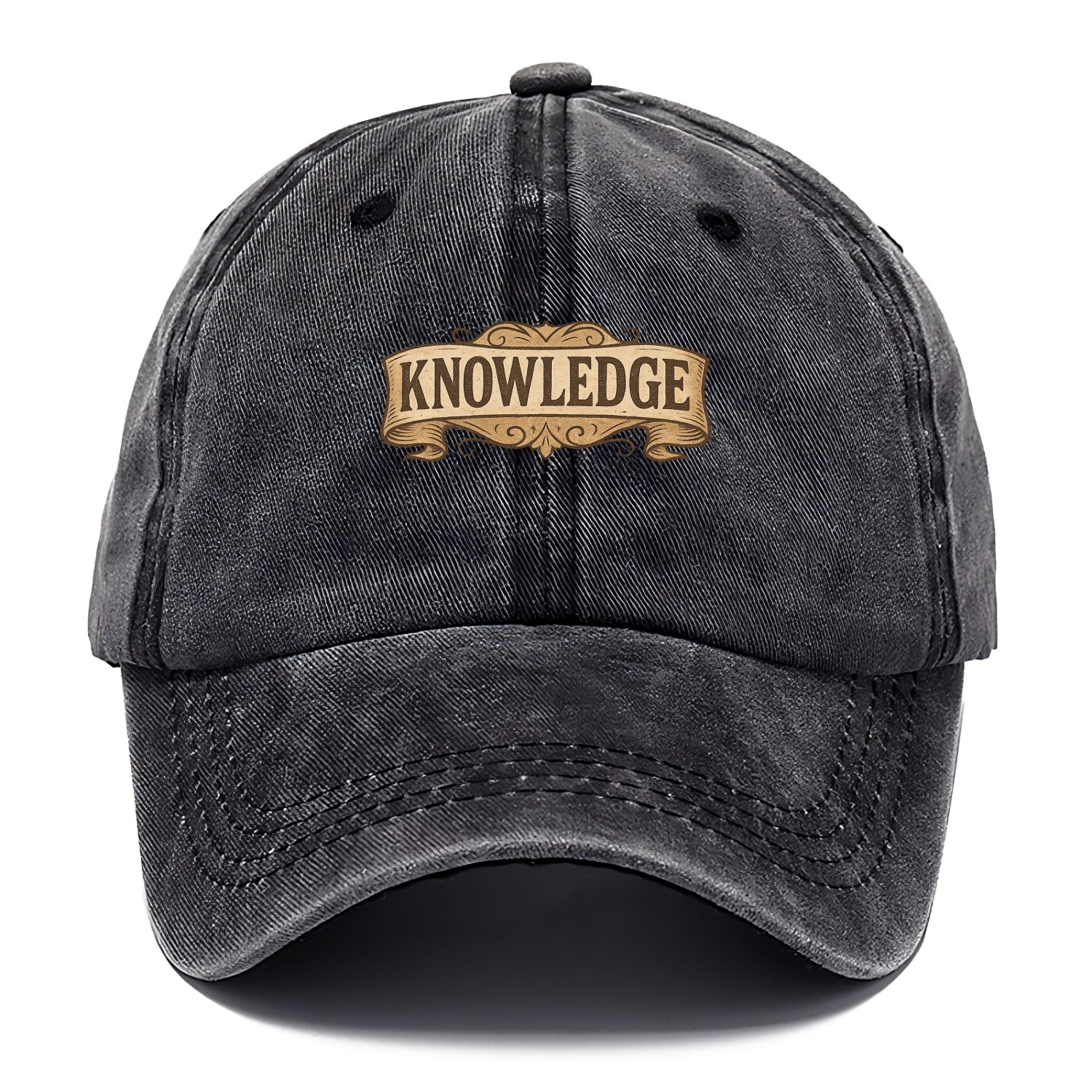 Bold typography design - "KNOWLEDGE" - learning, understanding - Classic Cap - Graphite
