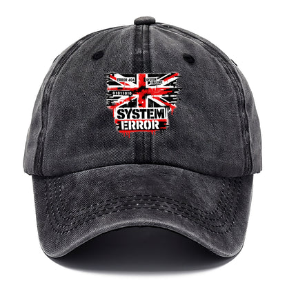 SYSTEM ERROR | Glitch Union Jack pattern | Digital corruption effect | Error code - Classic Cap - Graphite