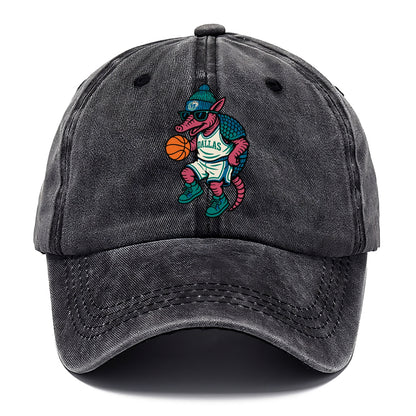 Dallas Armadillo wearing Mavericks beanie with cowboy hat patch and wayfarer - Classic Cap - Graphite