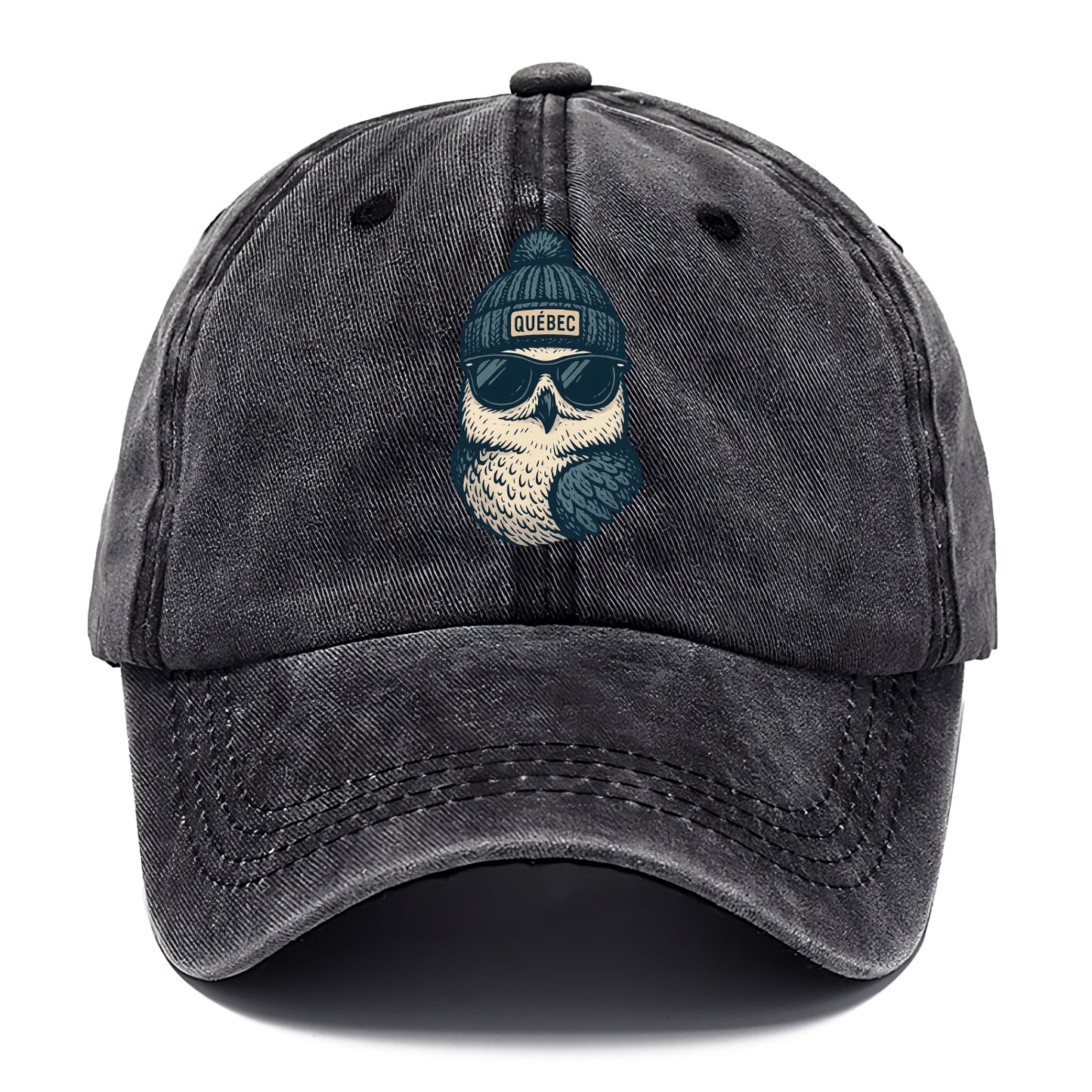 Quebec City Snowy Owl wearing Quebec bea - Classic Cap - Graphite