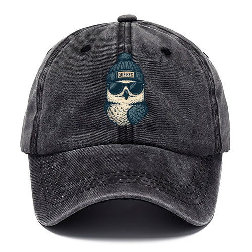 Quebec City Snowy Owl wearing Quebec bea - Classic Cap