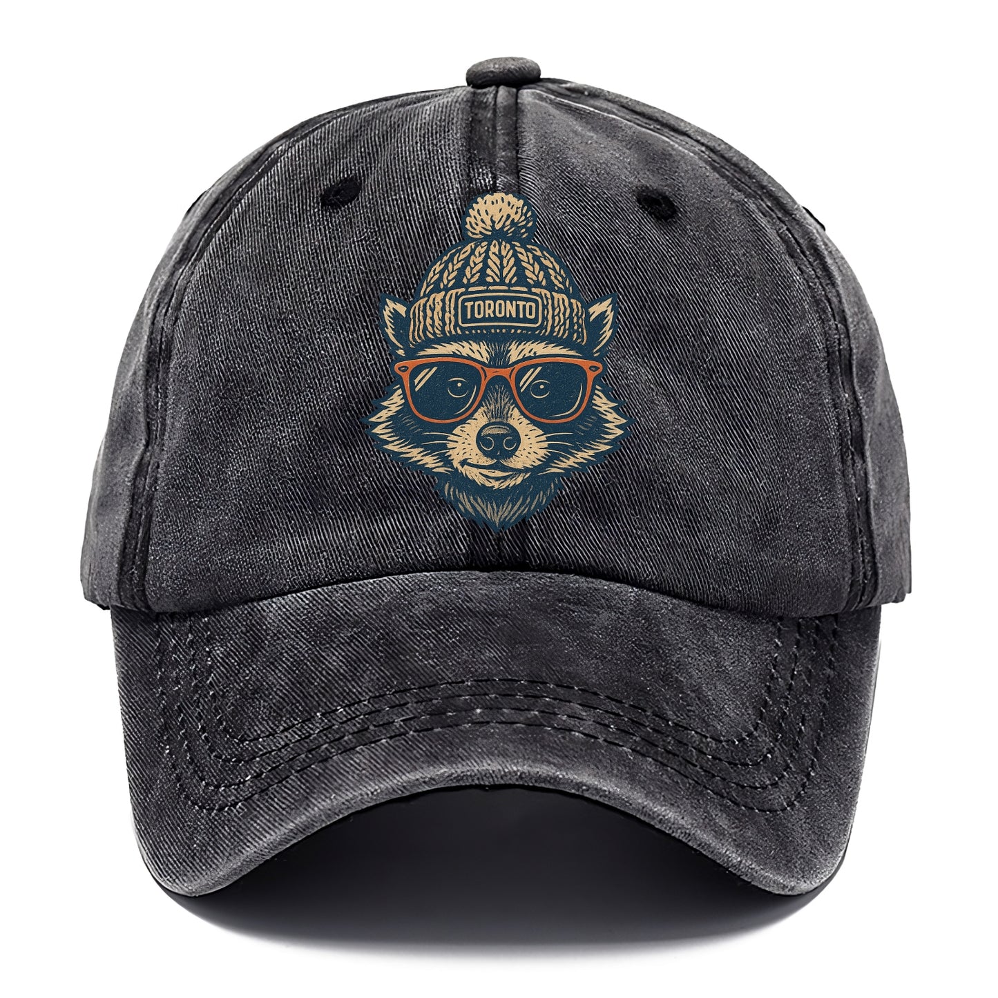 Toronto Raccoon wearing Toronto beanie w - Classic Cap - Graphite
