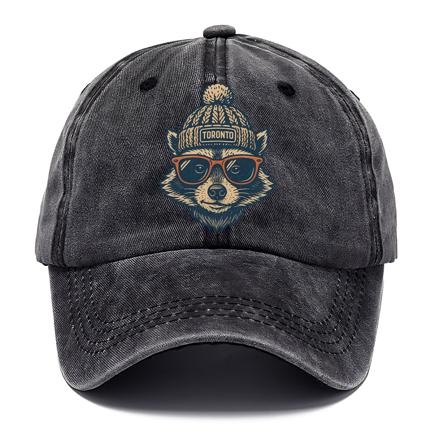 Toronto Raccoon wearing Toronto beanie w - Classic Cap - Graphite