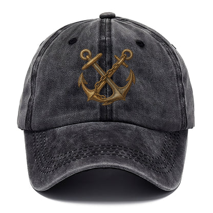 Crossed Anchors  - Classic Cap - Graphite